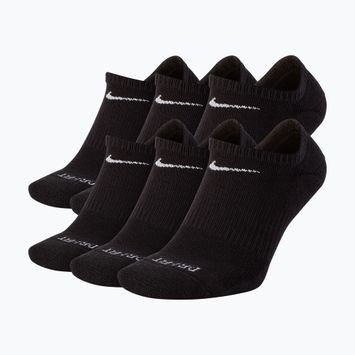 Pánske ponožky Nike Everyday Plus Cushioned No Show 6 párov black/white