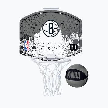 Mini basketbalová súprava Wilson NBA Team Mini Hoop Brooklyn Nets čierna