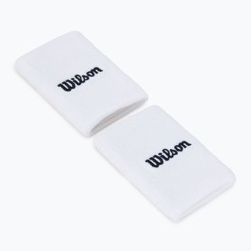 Široký froté náramok Wilson 2 ks jasne biely