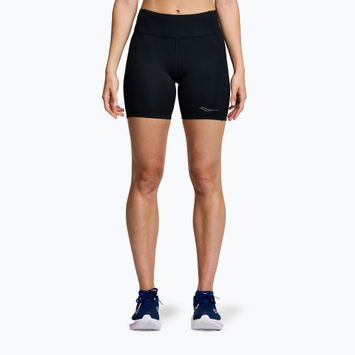 Dámske bežecké šortky Saucony Fortify 6" black