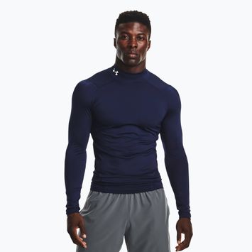 Pánske tričko longsleeve Under Armour Heat Gear Mock midnight navy/white