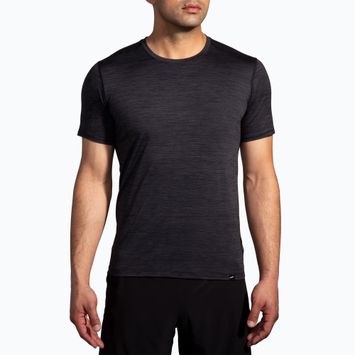 Pánske bežecké tričko Brooks Luxe htr deep black