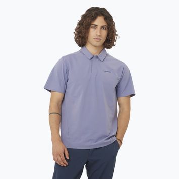 Pánske polo tričko Salomon Trackline Polo blue granite