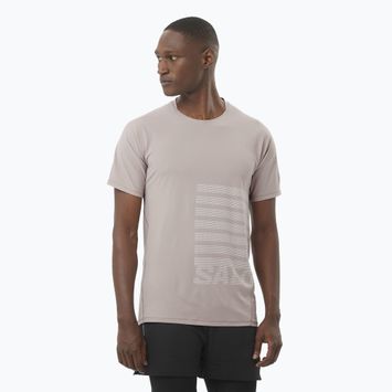 Pánske bežecké tričko Salomon Sense Aero Tee GFX etherea/white