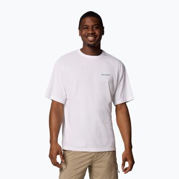 Pánske tričko Columbia Cedar Trail Back Graphic Tee white/trailguide icons