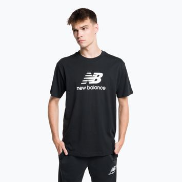 New Balance Essentials Stacked Logo Co pánske tréningové tričko čierne NBMT31541BK