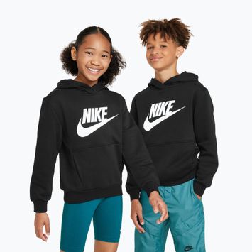Detská mikina Nike Club Fleece Hoodie black/white