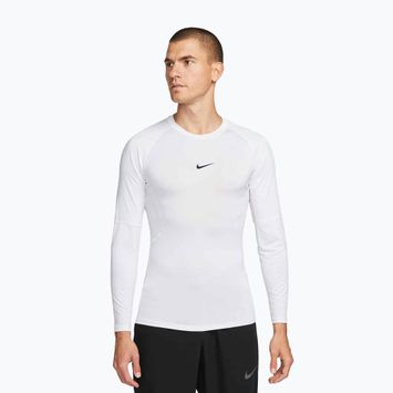 Pánske tréningové tričko longsleeve Nike Pro Dri-Fit Tight Fitness white/black