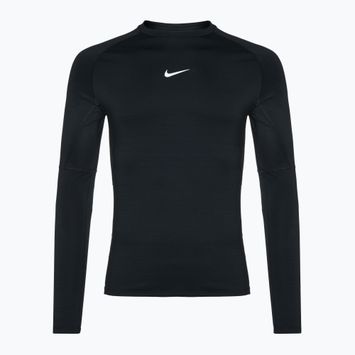 Pánske tréningové tričko s dlhým rukávom Nike Pro Warm LS black/white