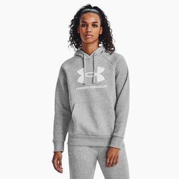 Under Armour dámska mikina Rival Fleece Big Logo Hoody mod gray light heather/white