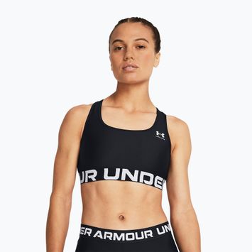 Podprsenka Under Armour HG Authentics Mid Značková čierno-biela fitness