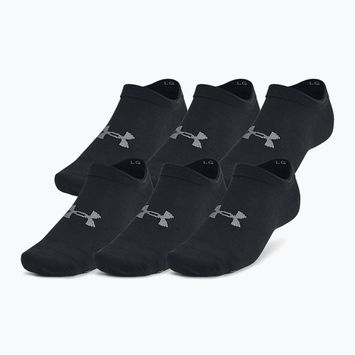 Tréningové ponožky Under Armour Essential No Show 6 Pack black/black/castlerock