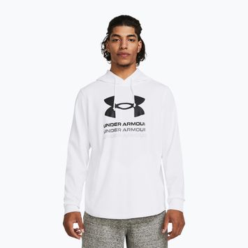 Pánska mikina Under Armour Rival Terry Graphic Hood white/black