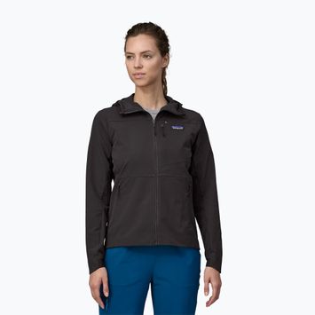 Dámska softshellová bunda Patagonia R1 CrossStrata Hoody black