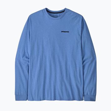 Pánske tričko longsleeve Patagonia P-6 Logo Responsibili abundant blue