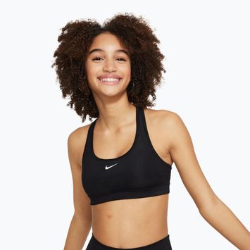 Detská tréningová podprsenka Nike Swoosh black/white
