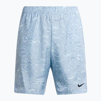 Pánske tenisové šortky Nike Court Dri-Fit Victory 9" s potlačou v ľadovcovej modrej/čiernej farbe