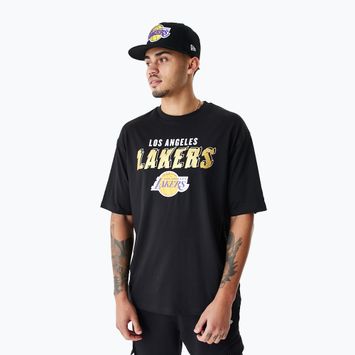 Pánske tričko New Era Team Script OS Tee Los Angeles Lakers black