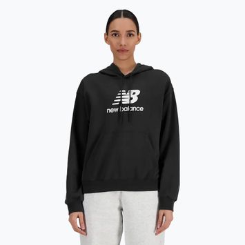 Dámska mikina New Balance French Terry Stacked Logo Hoodie black