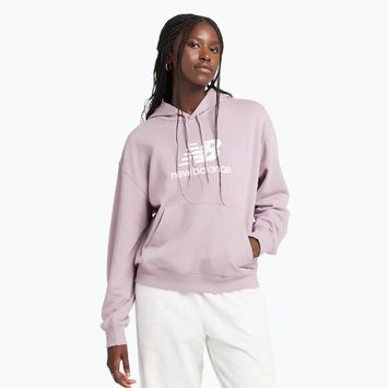 Dámska mikina New Balance French Terry Stacked Logo Hoodie icewine