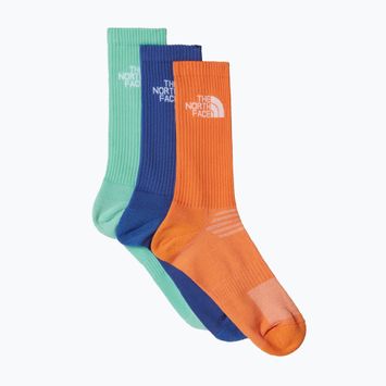 Ponožky The North Face Multi Sport Cush Crew 3 páry papája/jasná pena/indigová slivka