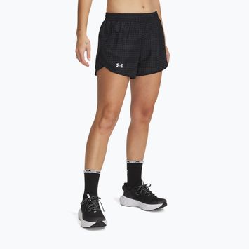 Dámske bežecké šortky Under Armour Fly By 3" downpour grey / downpour grey / reflexné