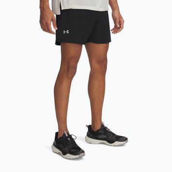 Pánske bežecké šortky Under Armour Trail Run Launch black / reflexné