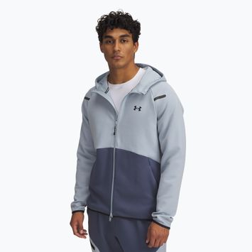 Pánska mikina Under Armour Fleece Full Zip HD harbor blue/downpour gray/black