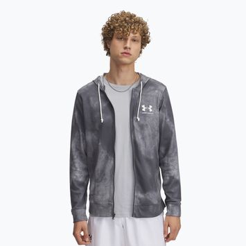 Pánska mikina Under Armour Rival Terry Printed FZ castlerock/onyx white