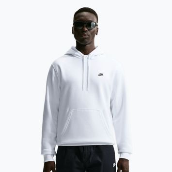 Pánska mikina Nike Club Pullover Hoodie white/white/black