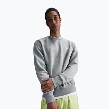 Pánska mikina Nike Club Fleece Crew dark grey heather/white