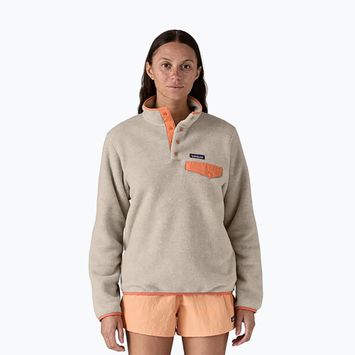 Dámska trekingová mikina Patagonia LW Synch Snap-T P/O oatmeal heather w/heirloom peach