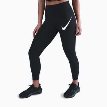 Dámske bežecké legíny Nike Tempo Swoosh Run High-Waisted 7/8 black/white