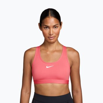 Športová podprsenka Nike Swoosh Medium Support sea coral/white