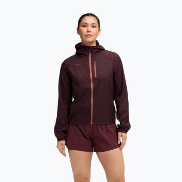 Dámska bežecká bunda HOKA Skyflow black cherry