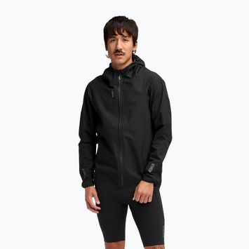 Pánska bežecká bunda HOKA Skybreeze Waterproof GTX black