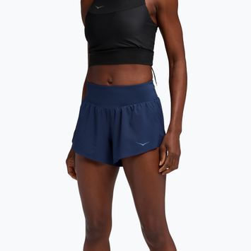 Dámske bežecké šortky HOKA Glide 4" midnight blue