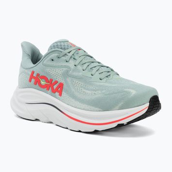 Pánske bežecké topánky HOKA Clifton 10 Wide sage/neon flame