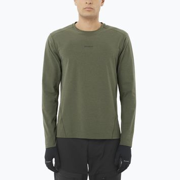 Pánske tričko longsleeve Salomon Trackline grape leaf