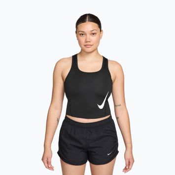 Dámske bežecké tričko Nike Swoosh Run Dri-Fit black/white
