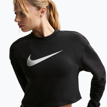 Dámska tréningová mikina Nike Pro Dri-Fit Crew Neck black/metallic silver/white