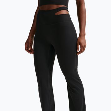 Dámske tréningové nohavice Nike Zenvy High-Waisted Flared black/pcg3c