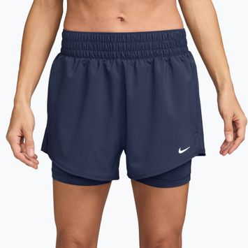 Dámske šortky Nike One Dri-Fit High-Waisted 3" 2In1 midnight navy/white