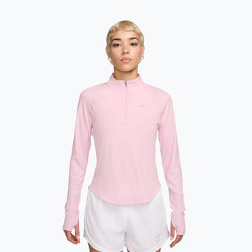 Dámske bežecké tričko s dlhým rukávom Nike Tempo Swoosh Run Dri-Fit 1/4-Zip pink foam/white