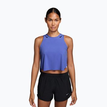 Dámske bežecké tielko Nike AeroSwift Dri-Fit ADV Cropped Tank Top off sapphire/black