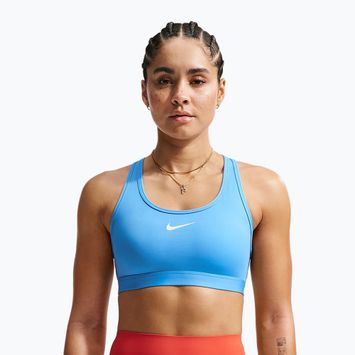 Fitness podprsenka Nike Swoosh Medium Support university blue/white