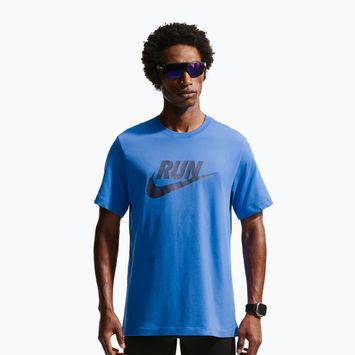 Pánske bežecké tričko Nike Dri-Fit Running blue crystal/thunder blue