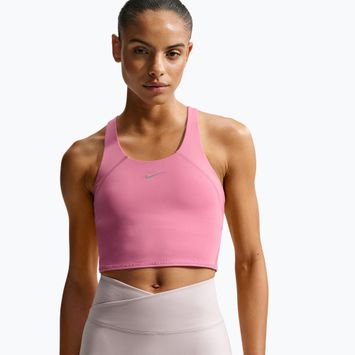 Dámske bežecké tričko Nike Tempo Medium Support Cropped Sports Bra peony