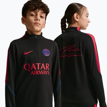 Detská futbalová mikina Nike Paris Saint-Germain Strike Dri-Fit Soccer Knit Drill Top black/global red/global red