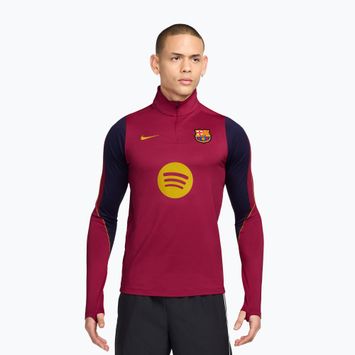 Pánska futbalová mikina Nike FC Barcelona Strike Soccer Drill Top noble red/mineral yellow/mineral yellow